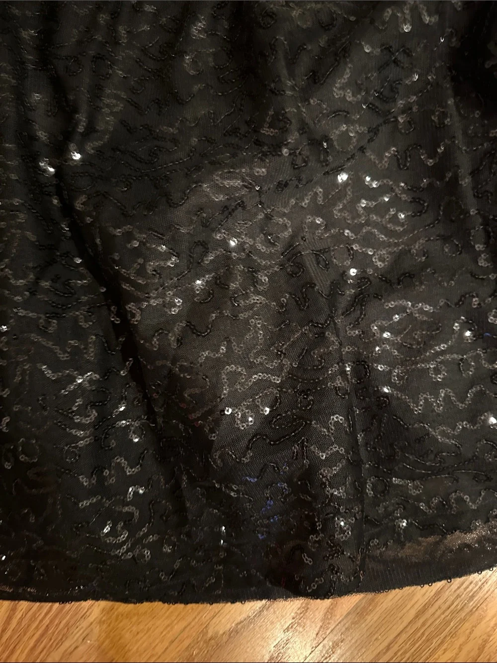 Children’s Place Black Lace Sequin Skirt Size L
